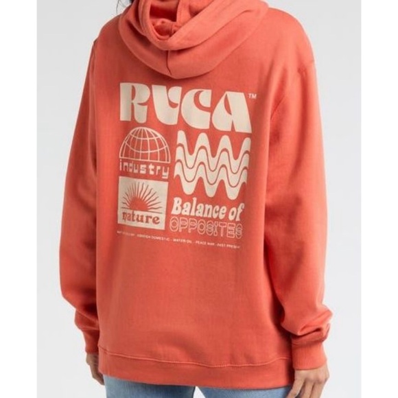 RVCA
Women's Orange Rvca At Ease Graphic Print Hoodie In Peach, Size X-Small - Picture 2 of 10
